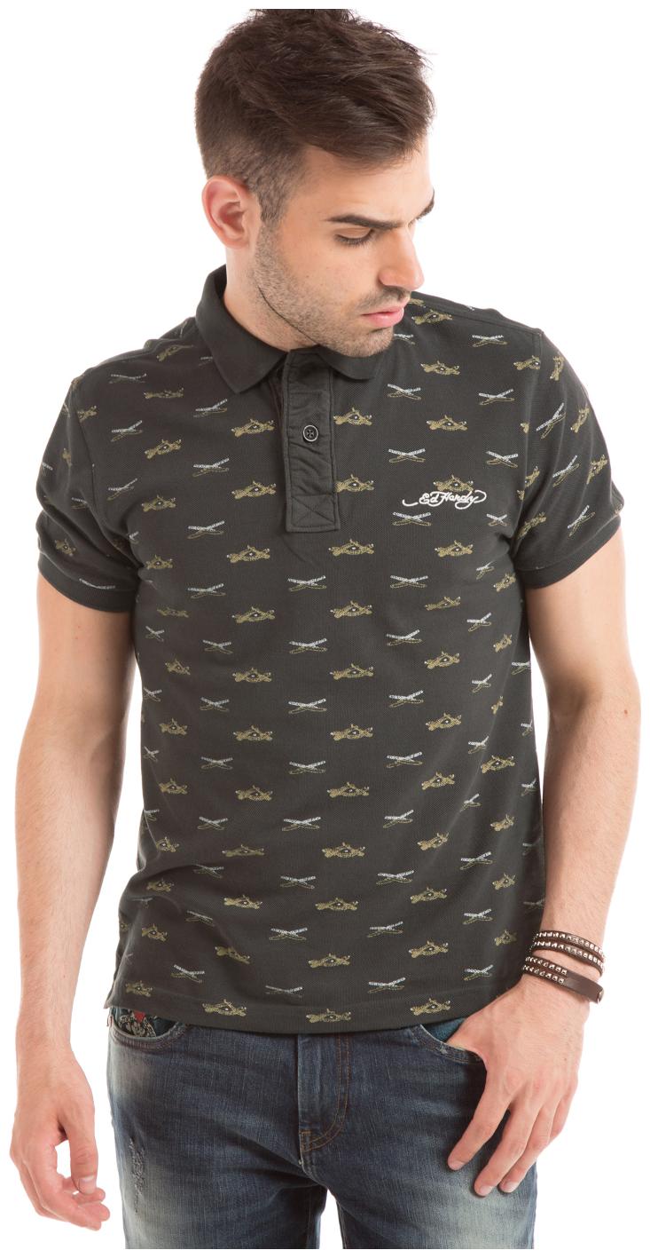 

ED Hardy Men Grey Regular fit Cotton Polo collar T-Shirt - Pack Of 1