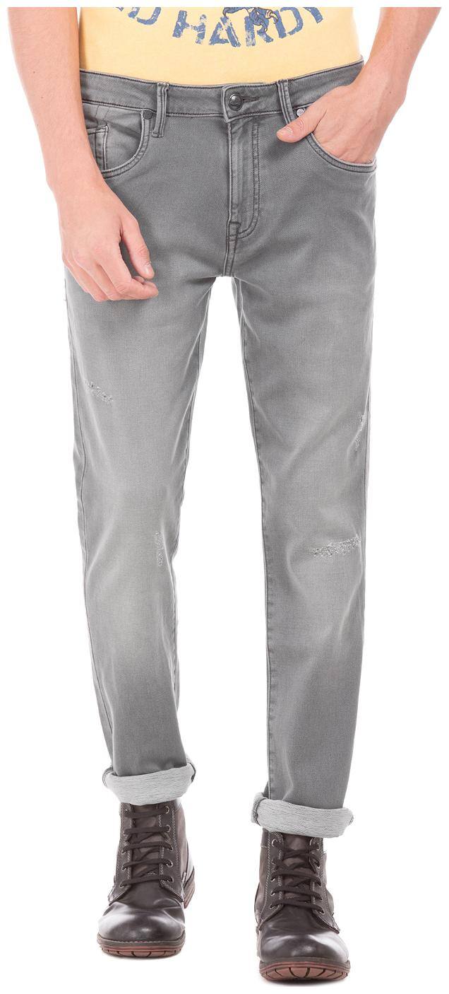 ED Hardy Men Grey Slim Fit Jeans
