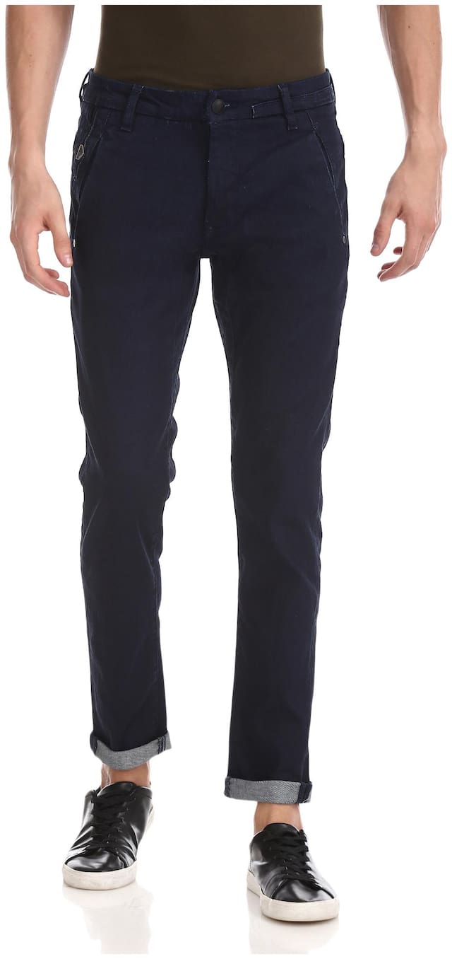 ED Hardy Men Blue Super Skinny Fit Jeans