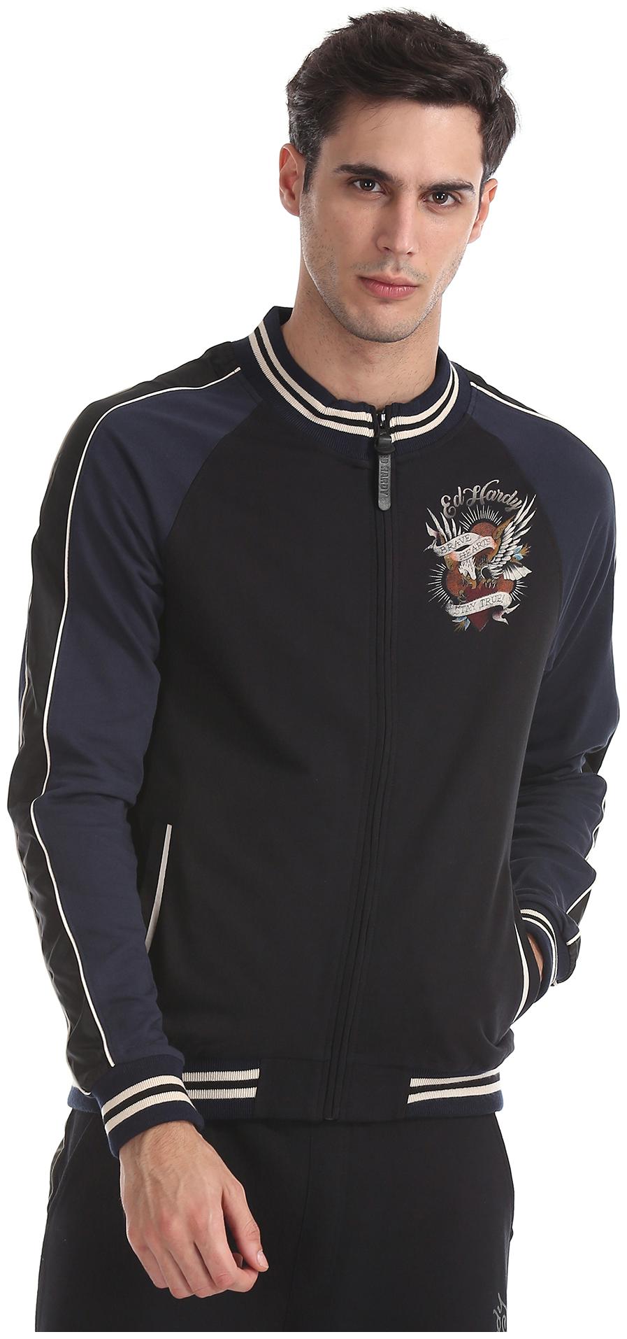 

ED Hardy Men Black High neck Sweatshirt