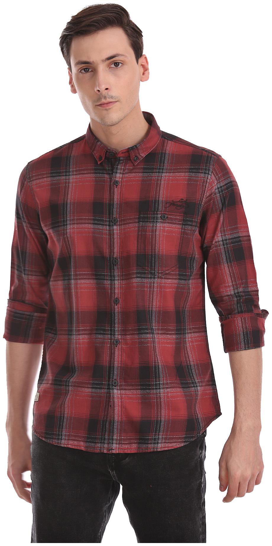 

ED Hardy Men Multi Checked Slim Fit Casual Shirt