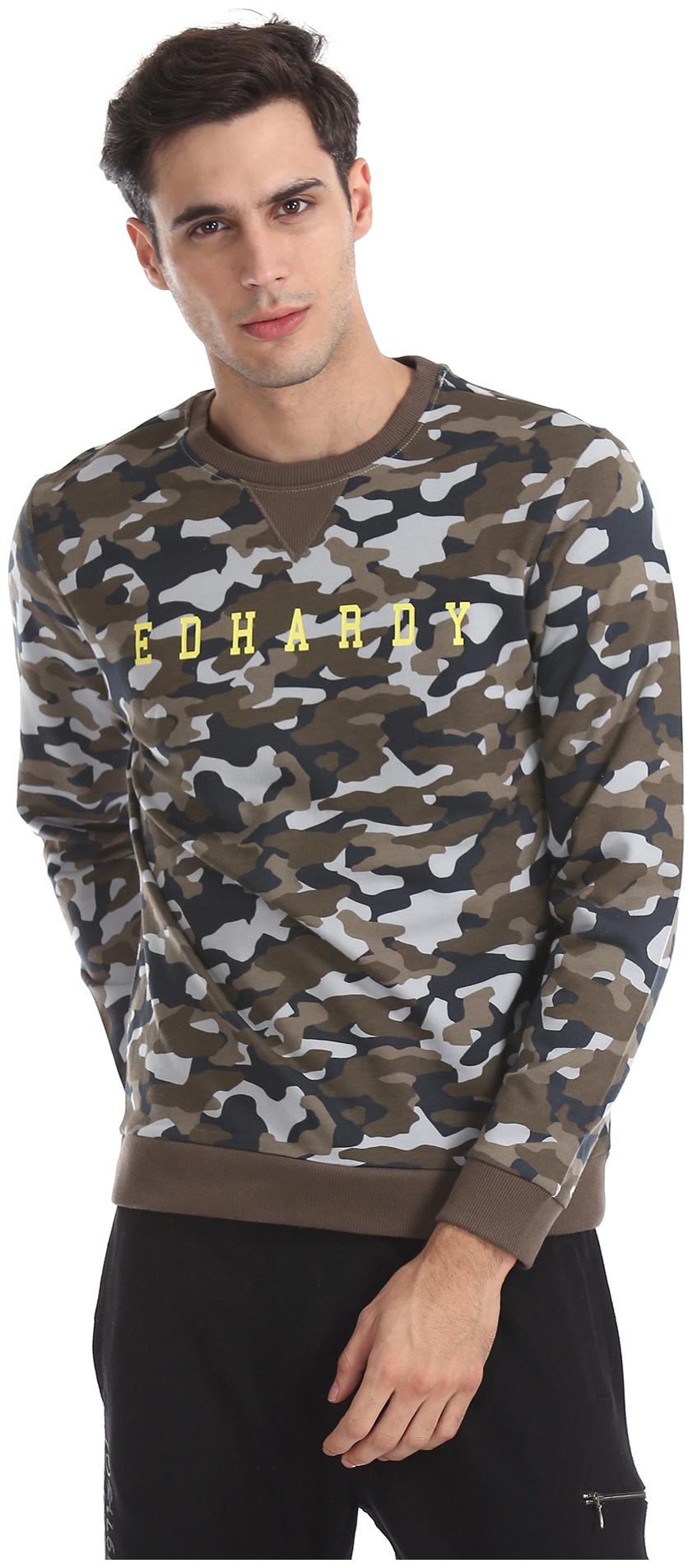 

ED Hardy Men Green Round neck Sweatshirt