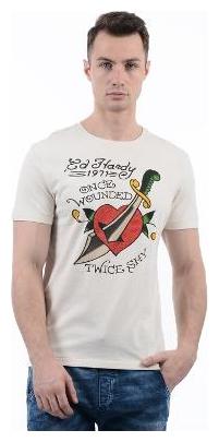 

ED Hardy Men White Regular fit Cotton Round neck T-Shirt - Pack Of 1