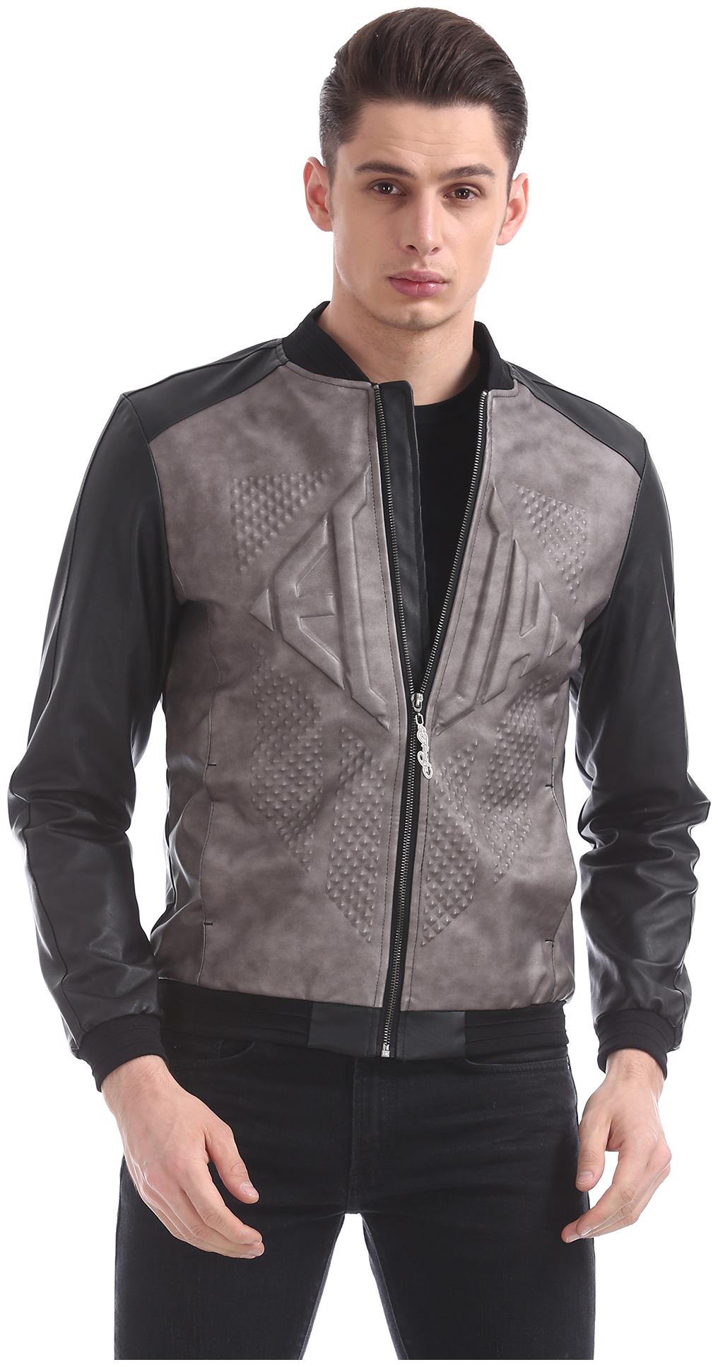 

ED Hardy Men Black Solid Bomber jacket