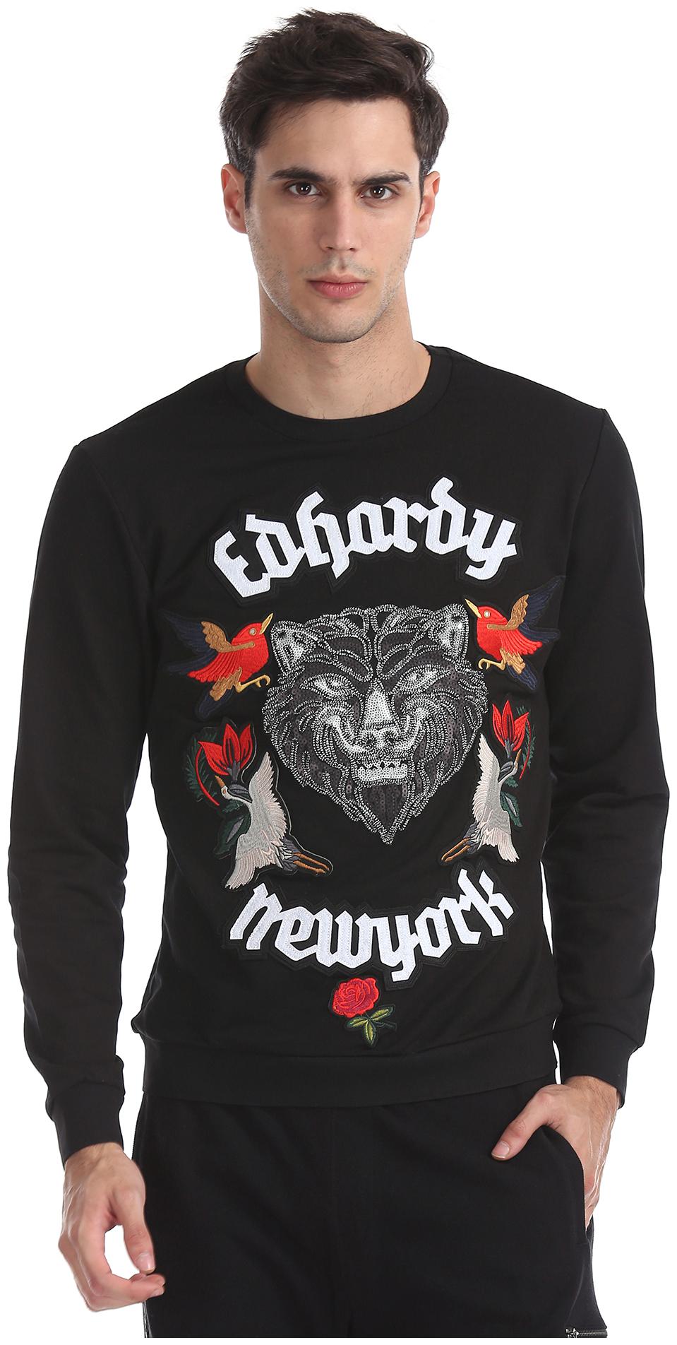 

ED Hardy Men Black Round neck Sweatshirt