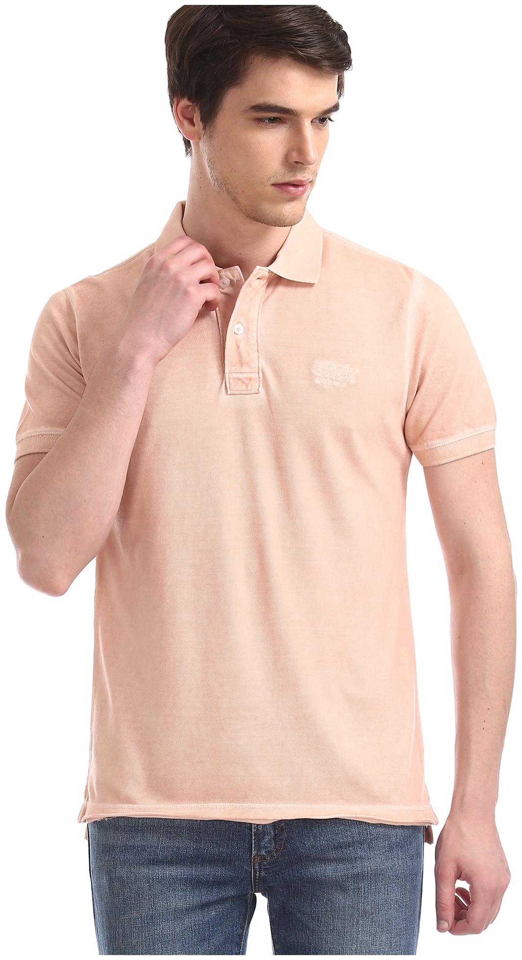 

ED Hardy Men Pink Regular fit Cotton Blend Polo collar T-Shirt - Pack Of 1