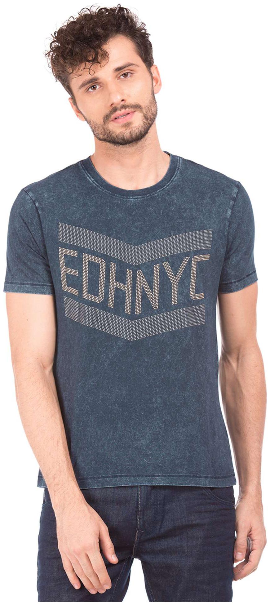 

ED Hardy Men Navy blue Regular fit Cotton Round neck T-Shirt - Pack Of 1
