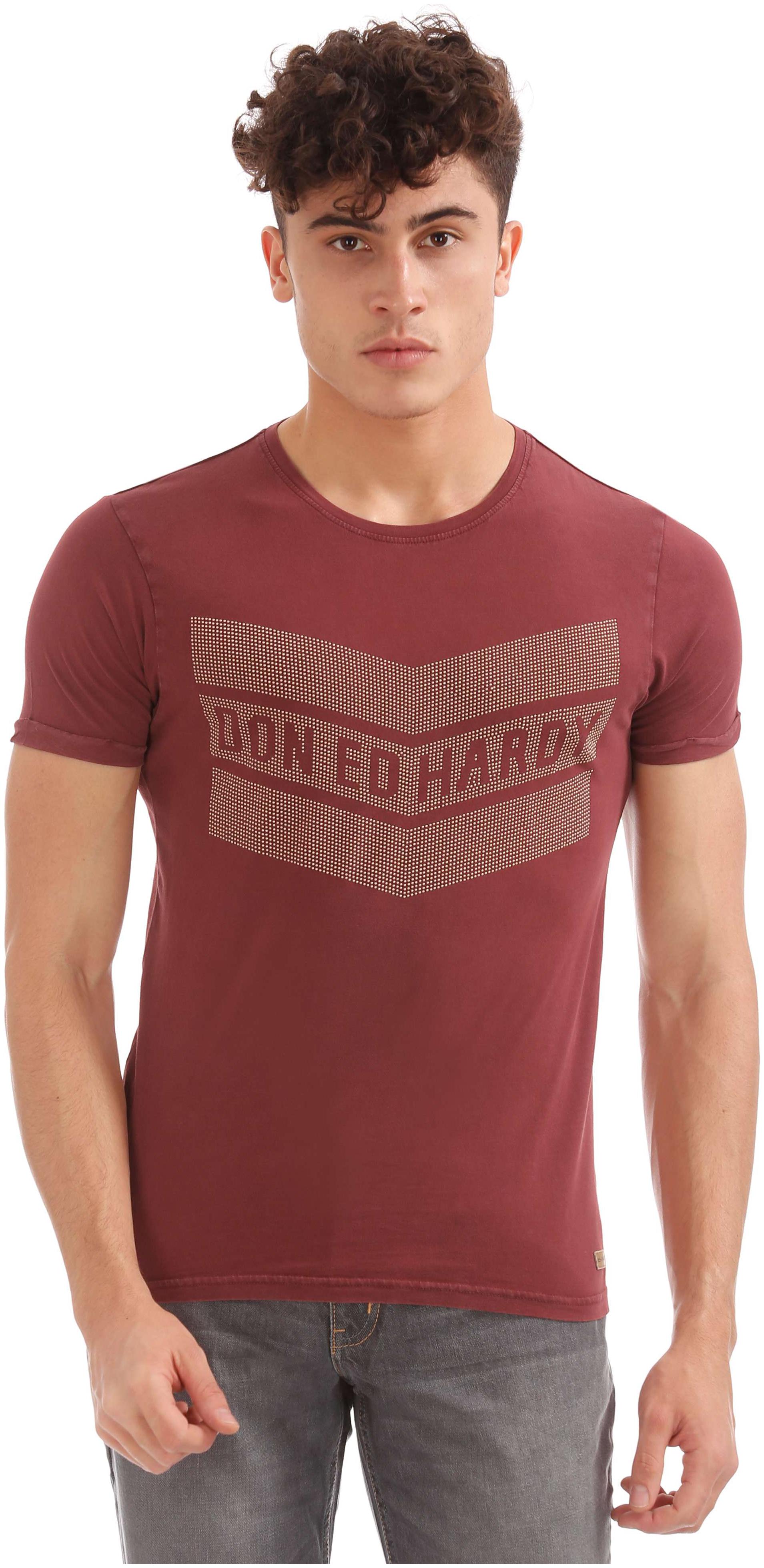 

Ed Hardy Men s Printed Maroon T-Shirt