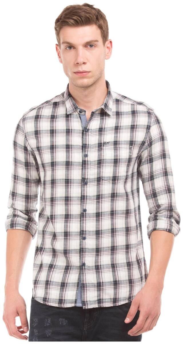 ED Hardy Men Multi Checked Slim Fit Casual Shirt