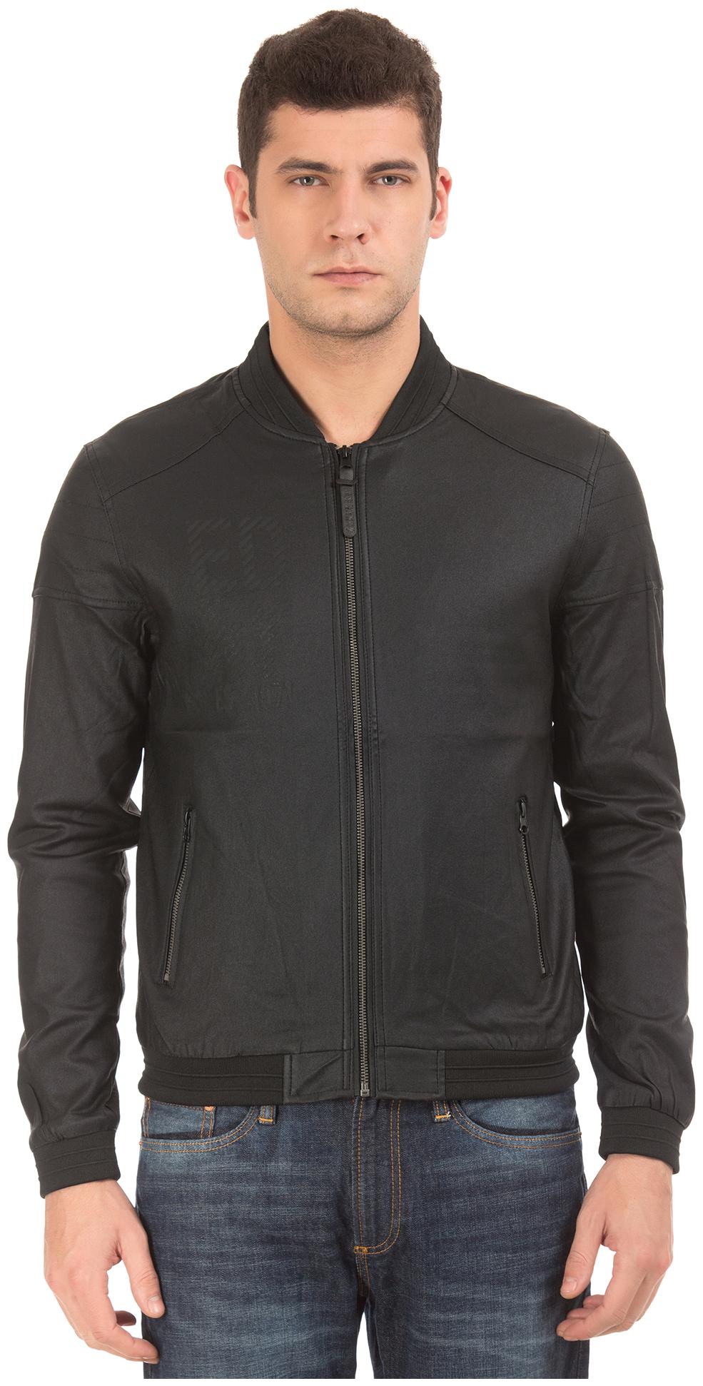 

ED Hardy Men Black Solid Bomber jacket