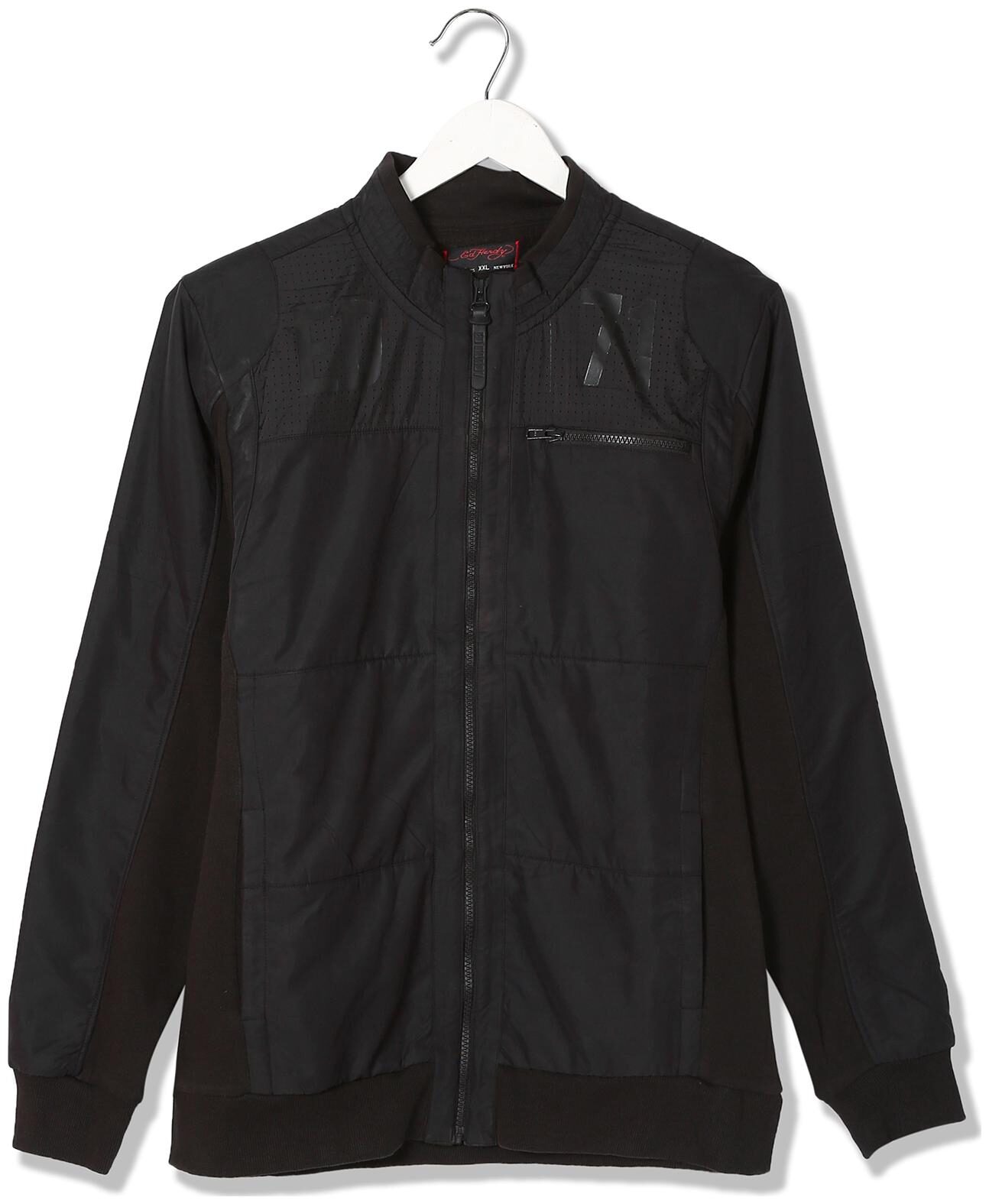 

ED Hardy Men Black Solid Bomber jacket