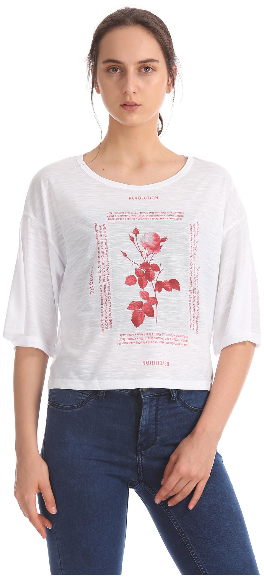 

ED Hardy Women Printed Boxy top - White