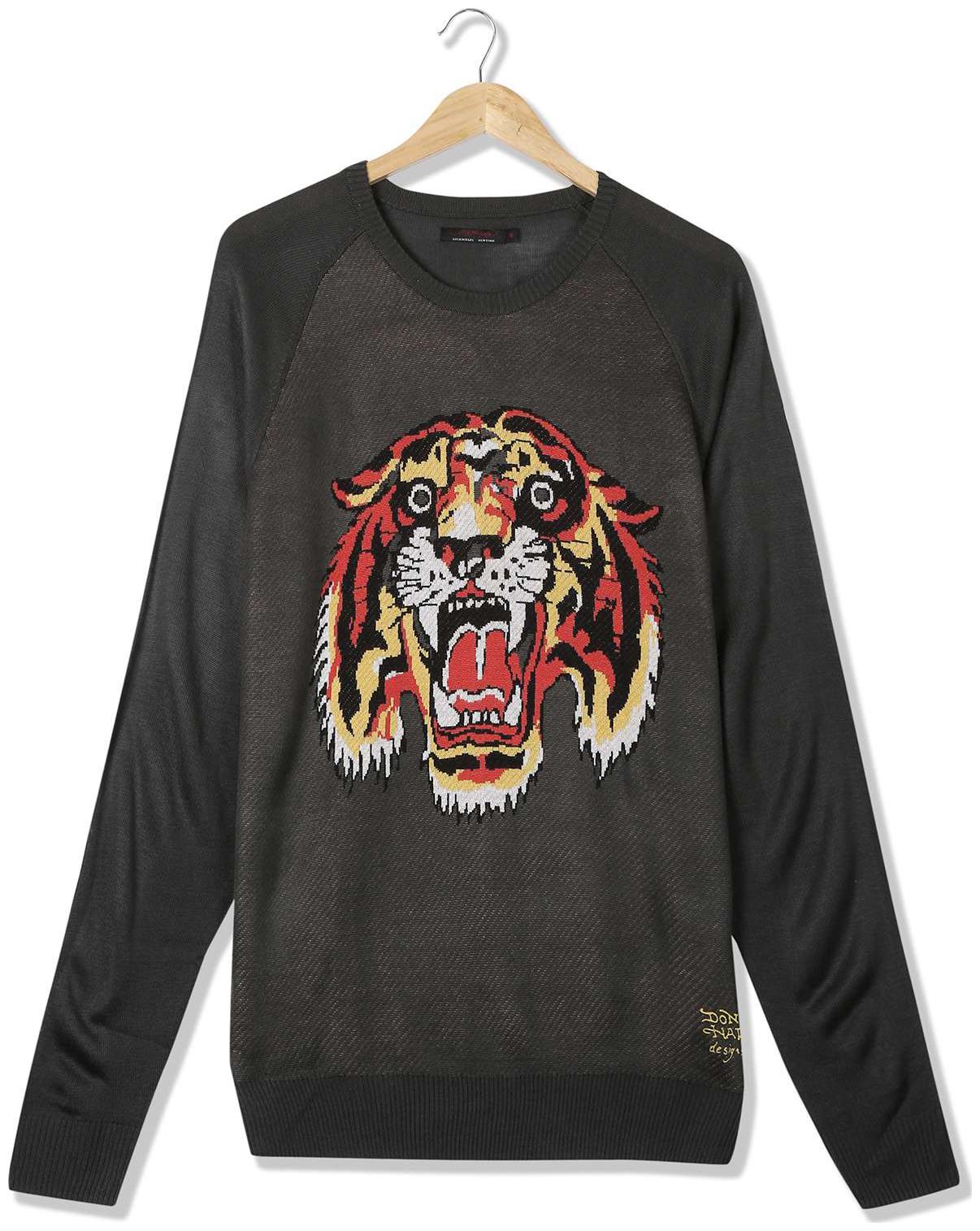

ED Hardy Men Grey Round neck Pullover