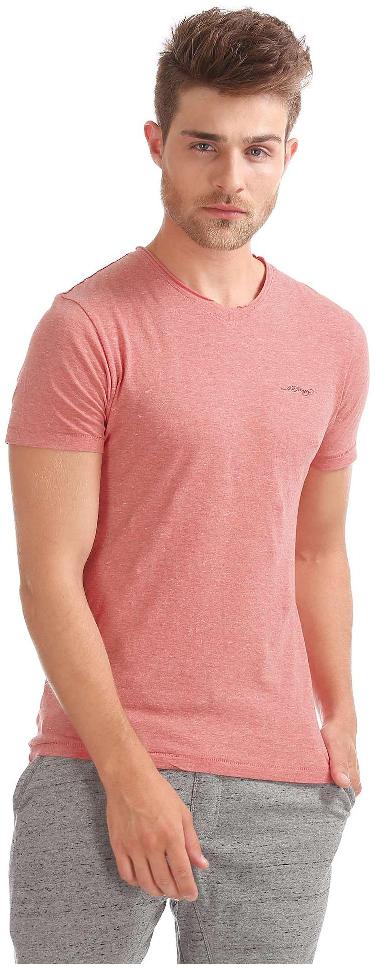 

ED Hardy Men Pink Regular fit Cotton Round neck T-Shirt - Pack Of 1