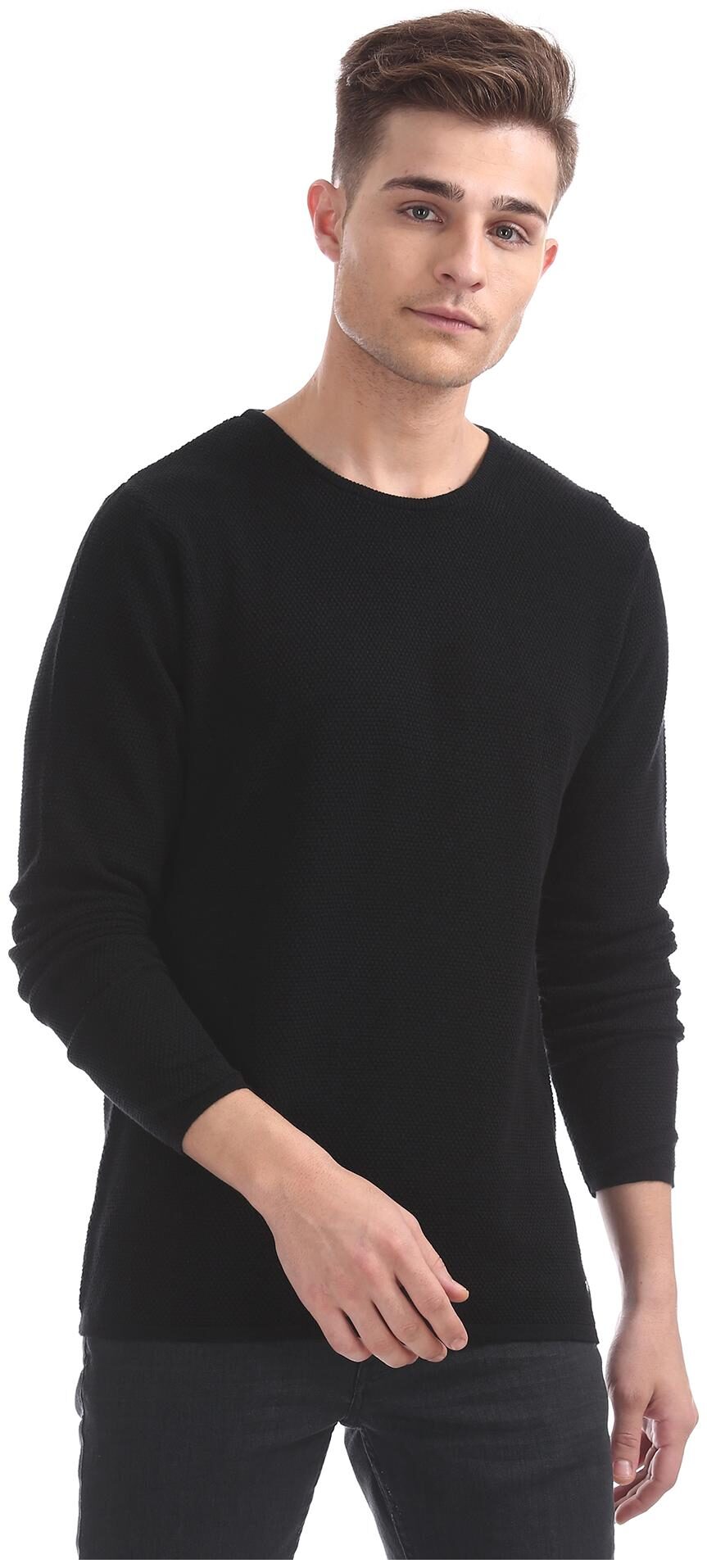 

ED Hardy Men Black Round neck Pullover