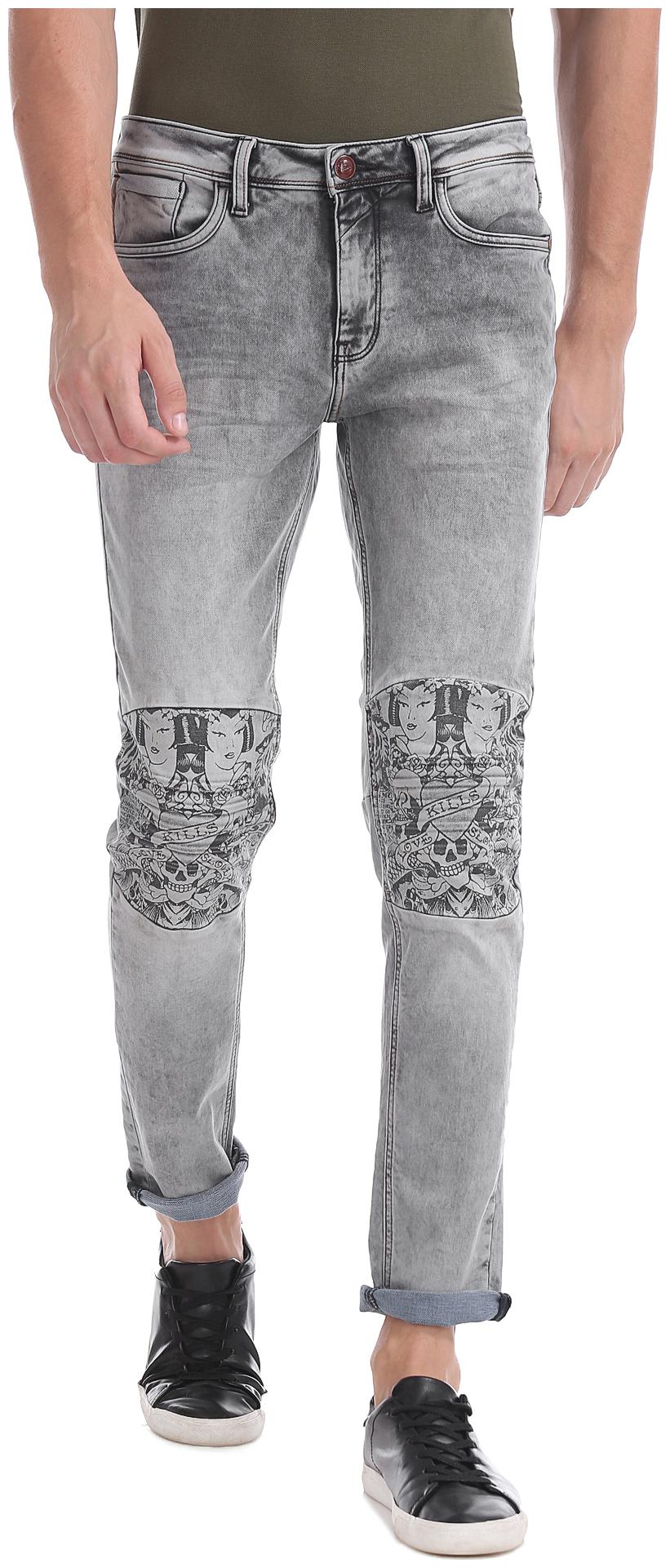 

ED Hardy Men Grey Skinny Fit Jeans