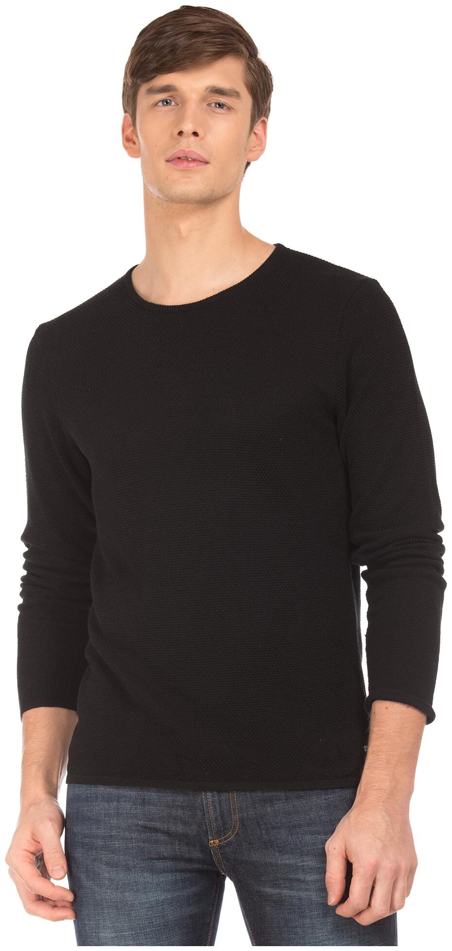 

ED Hardy Men Black Round neck Front-open sweater