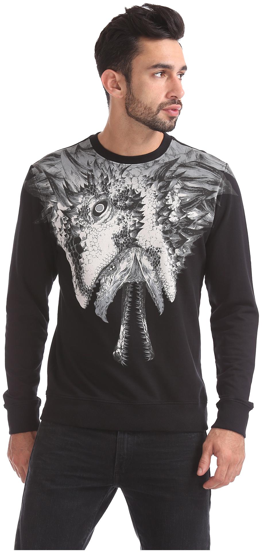 

ED Hardy Men Black Round neck Sweatshirt