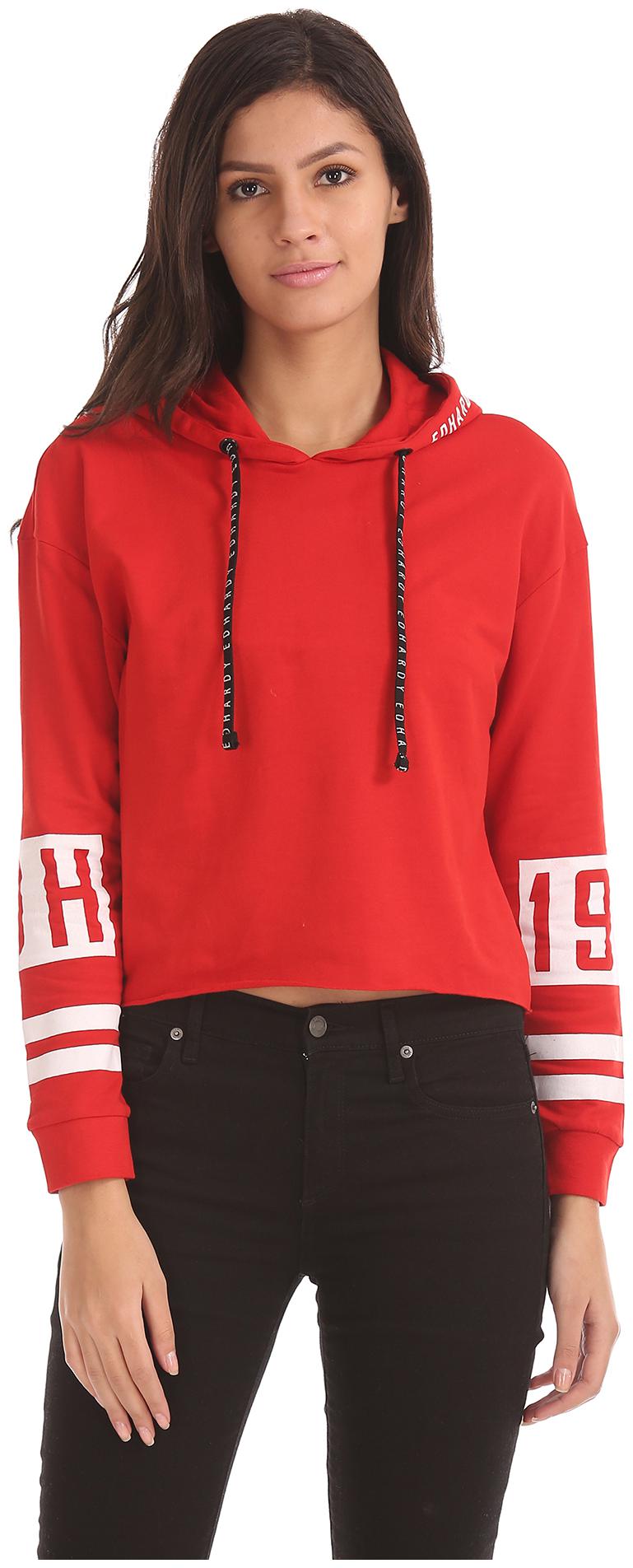 

ED Hardy Women Solid Hoodie - Red