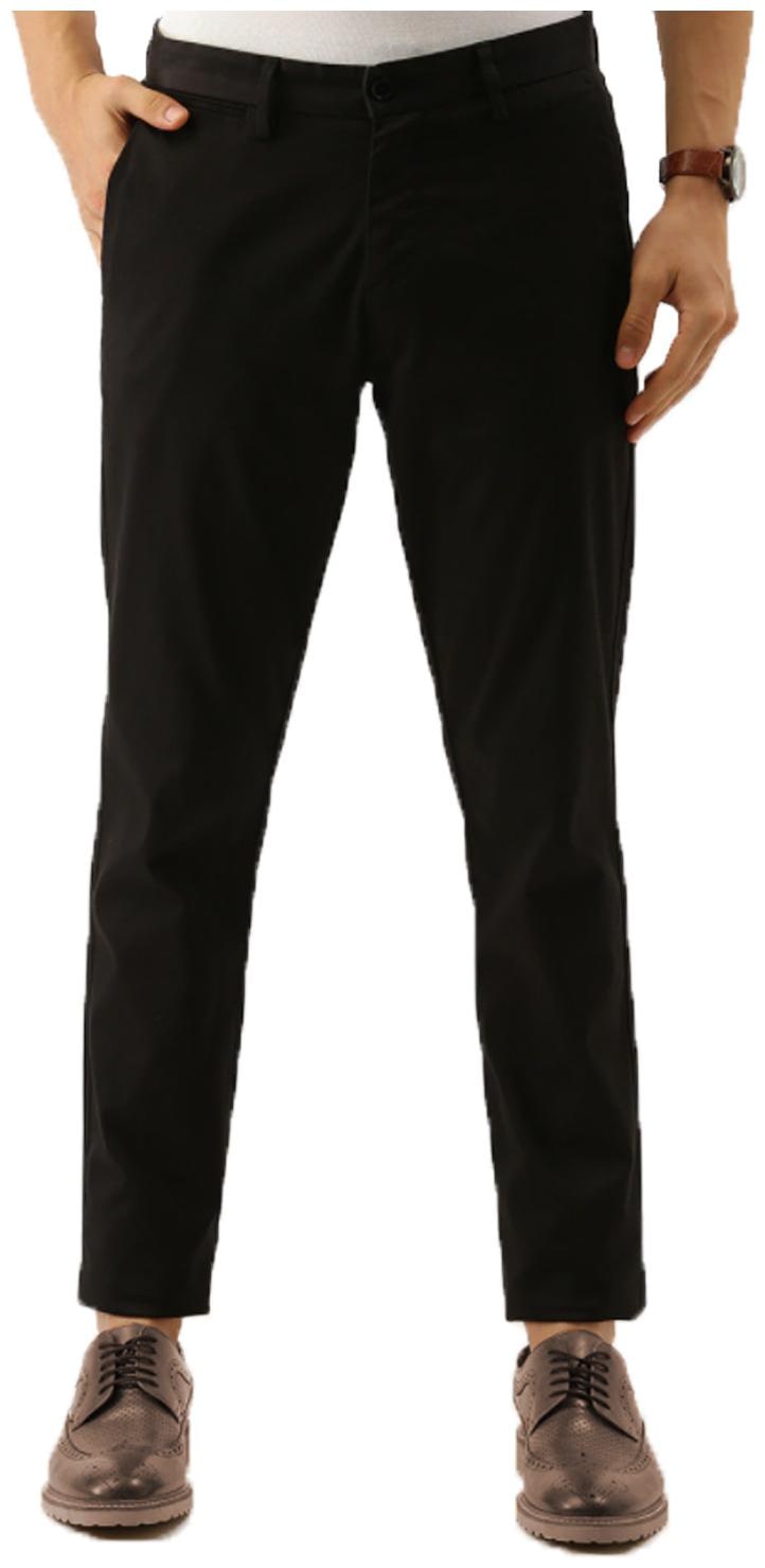 

EditLook Men Black Solid Slim fit Chinos