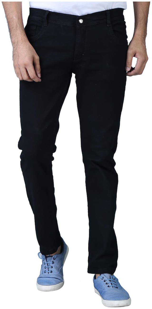 EditLook Men Black Regular Fit Jeans