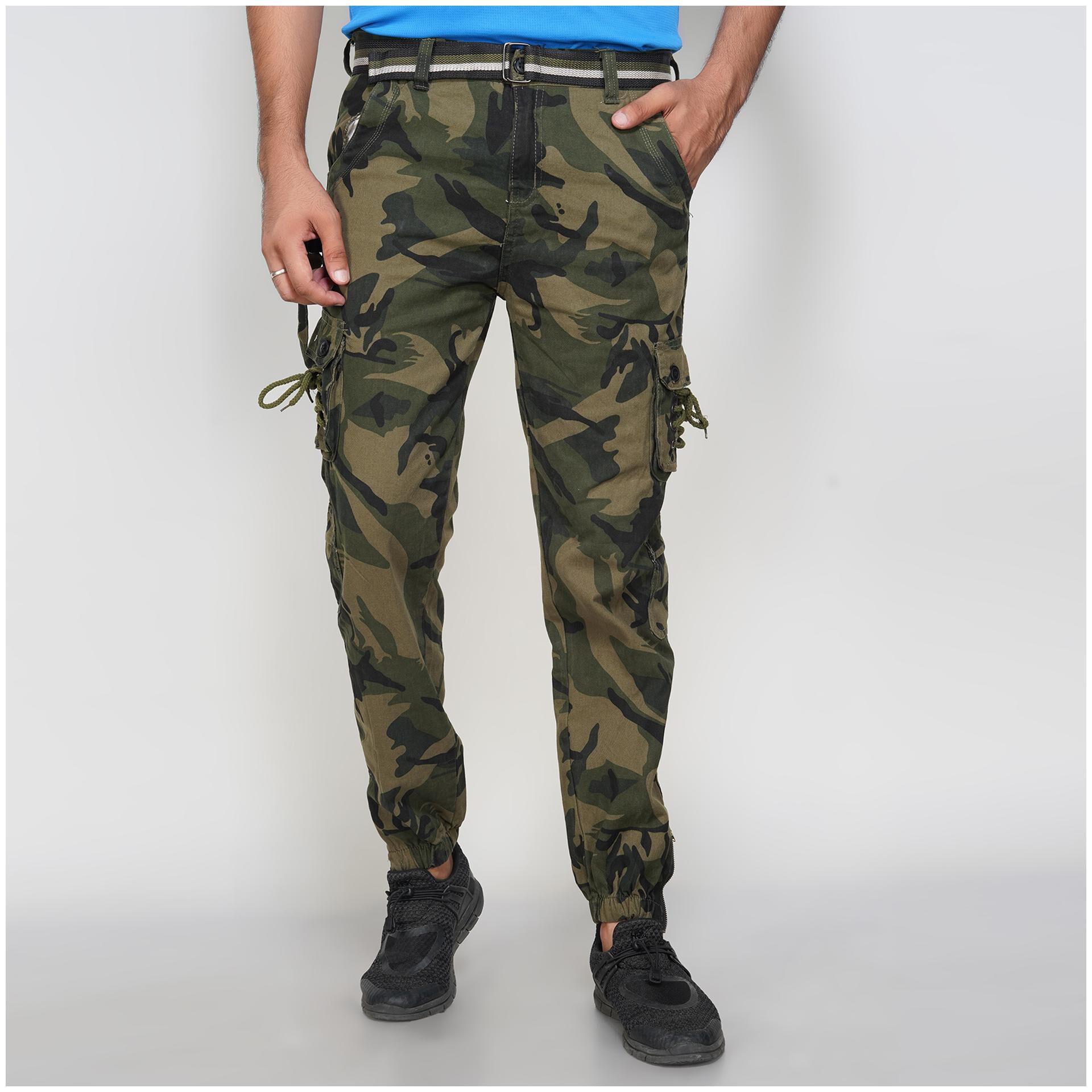 

EditLook Men Multi Camouflage Slim fit Cargos