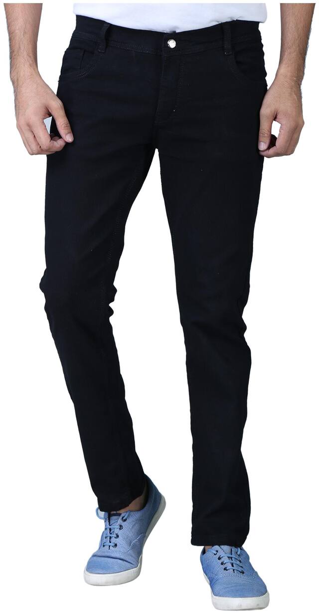EditLook Men Black Regular Fit Jeans