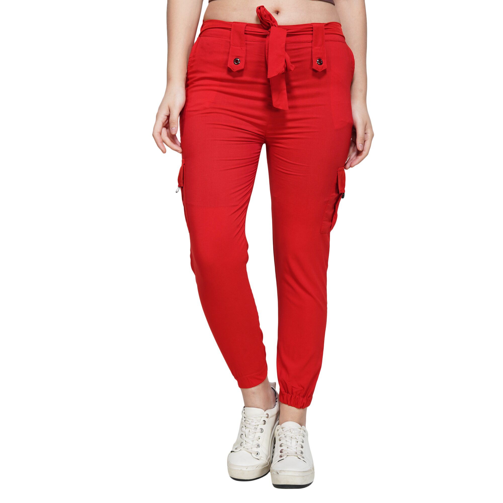 

EditLook Women Red Slim fit Jogger