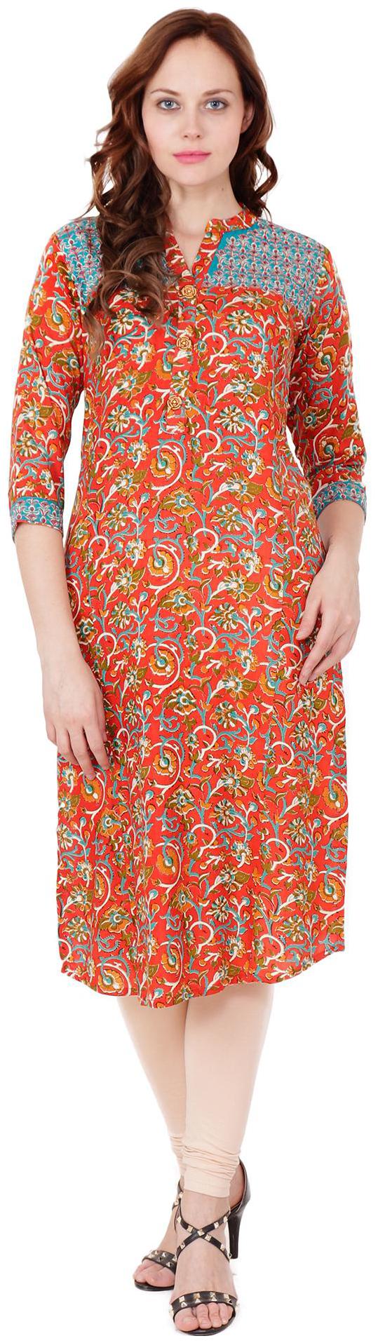 

el dios marte Women Multi Embroidered Straight Kurti