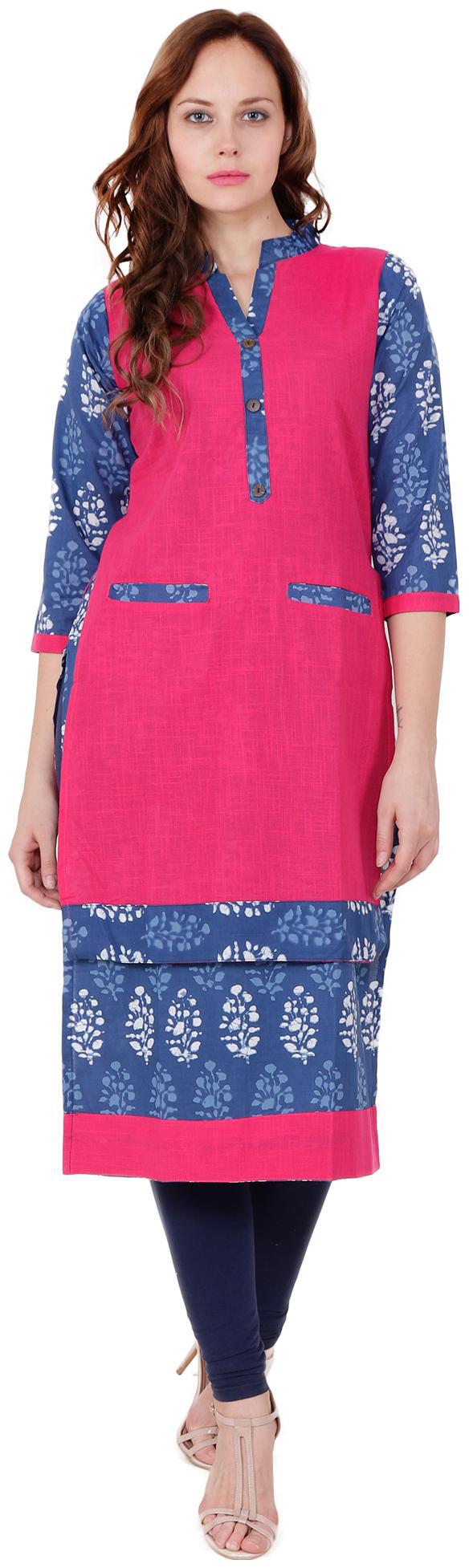 

el dios marte Women Pink Printed Straight Kurti