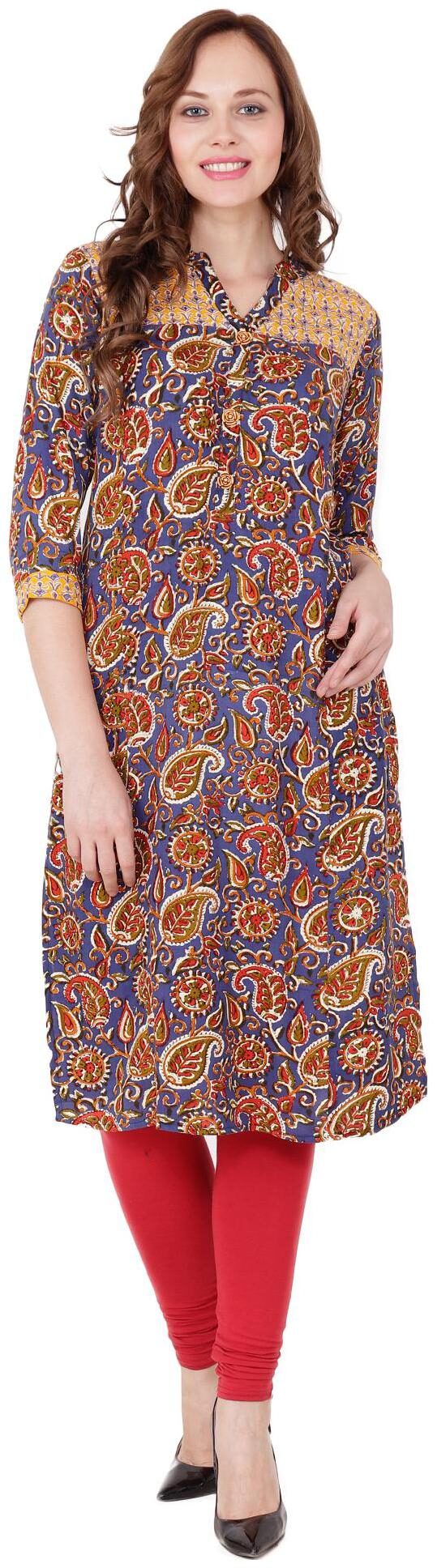 

el dios marte Women Multi Embroidered Straight Kurti