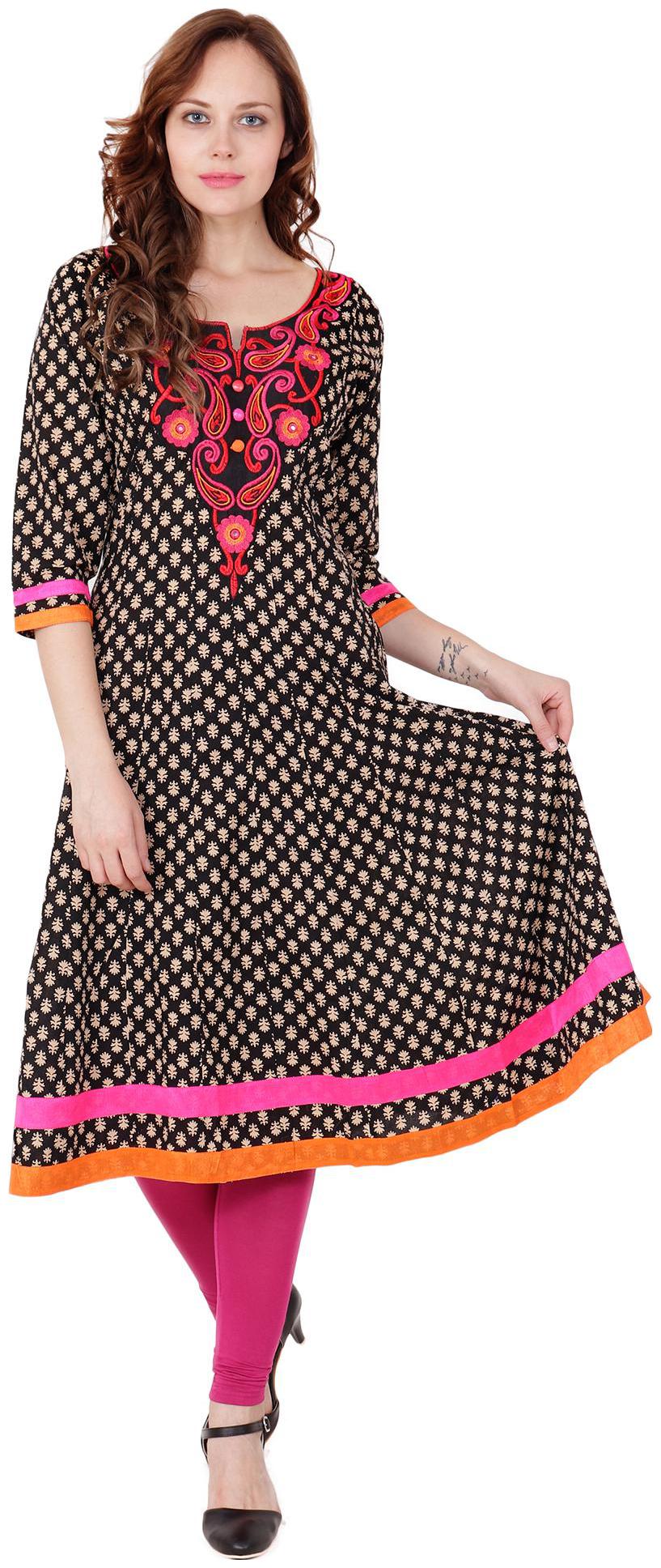 

el dios marte Women Multi Embroidered Straight Kurti