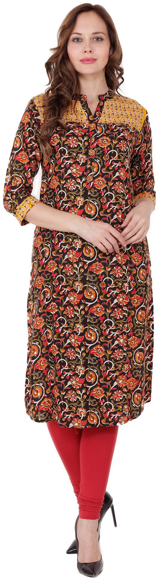 

el dios marte Women Multi Embroidered Straight Kurti