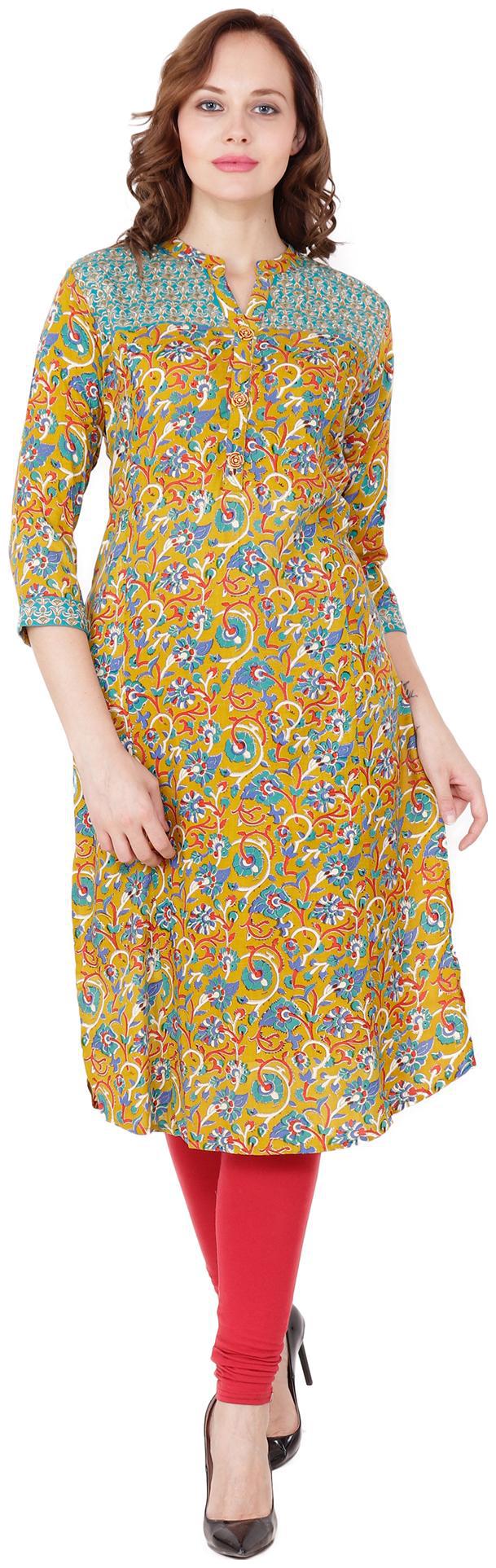 

el dios marte Women Multi Embroidered Straight Kurti