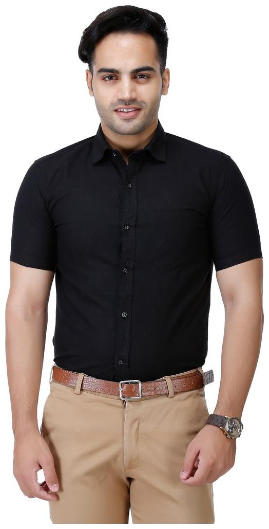 

El Figo Men Slim fit Formal Shirt - Black