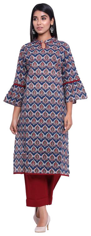 

ELEGANCY Women Multi Printed Straight Kurta With Palazzo