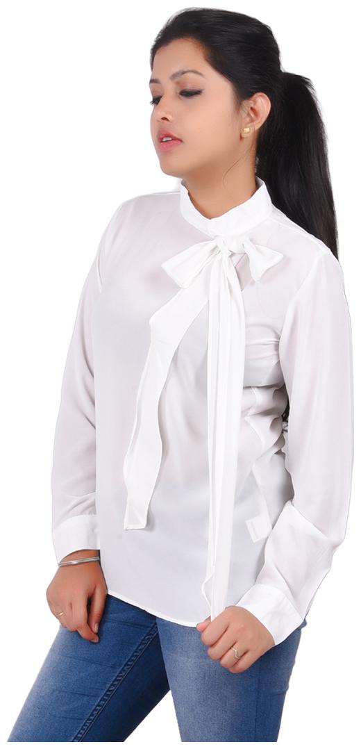 

RIVI Women Solid Regular top - White