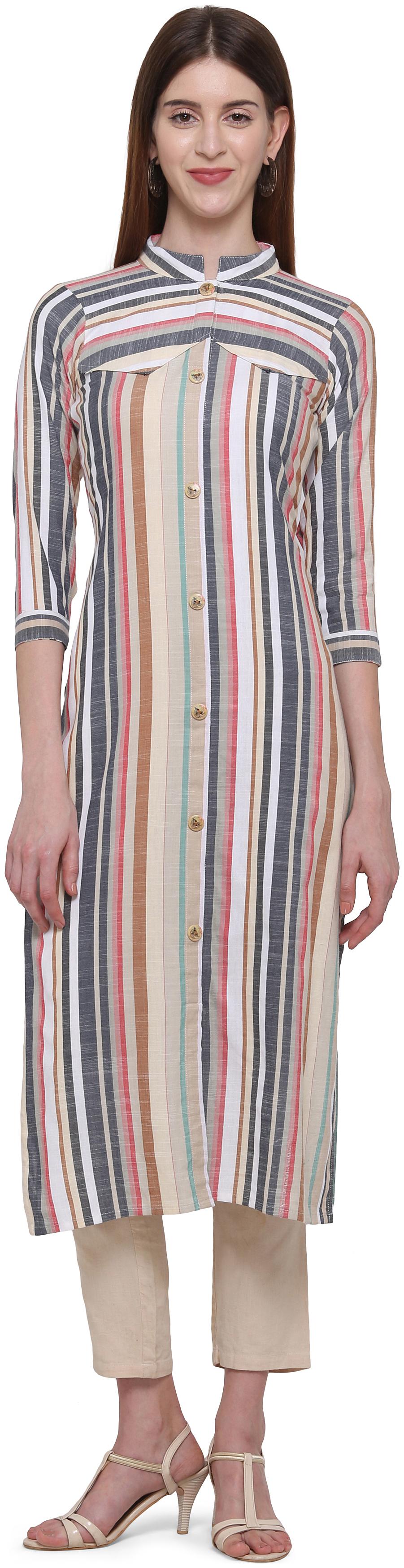 

Elora Women Multi Striped Straight Kurti