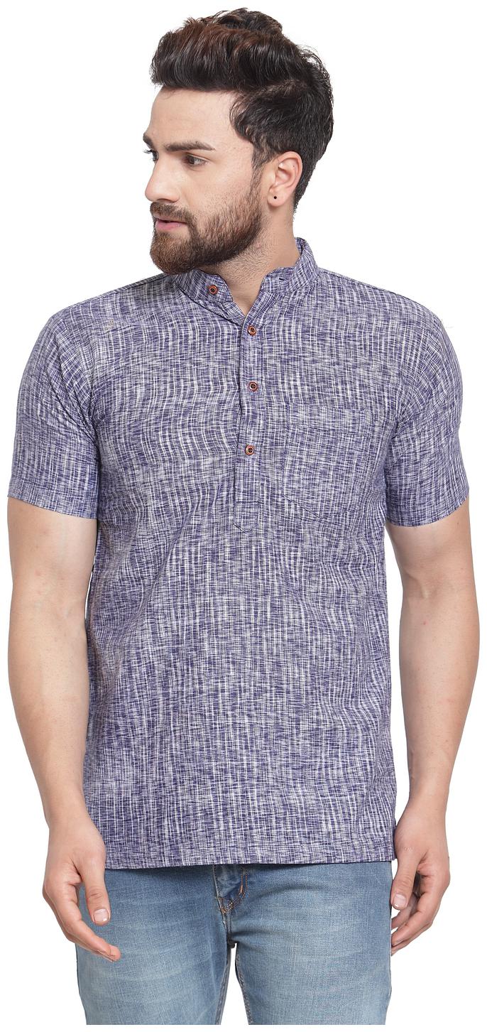 

Enchanted Drapes Men Blue Regular Fit Kurta