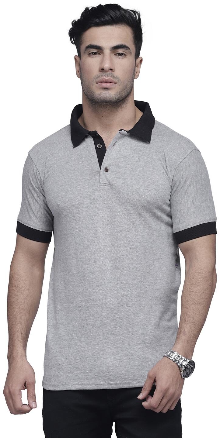 

Enchanted Drapes Men Grey Regular fit Cotton Polo collar T-Shirt - Pack Of 1
