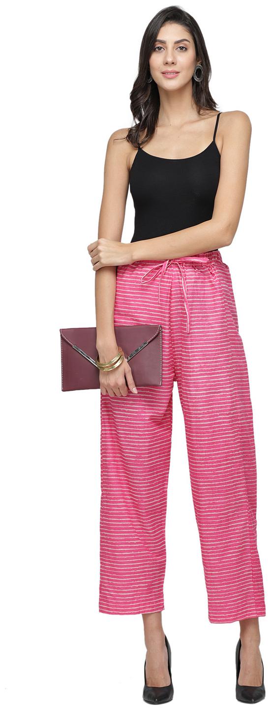 

Enchanted Drapes Women Cotton Striped Pink pants