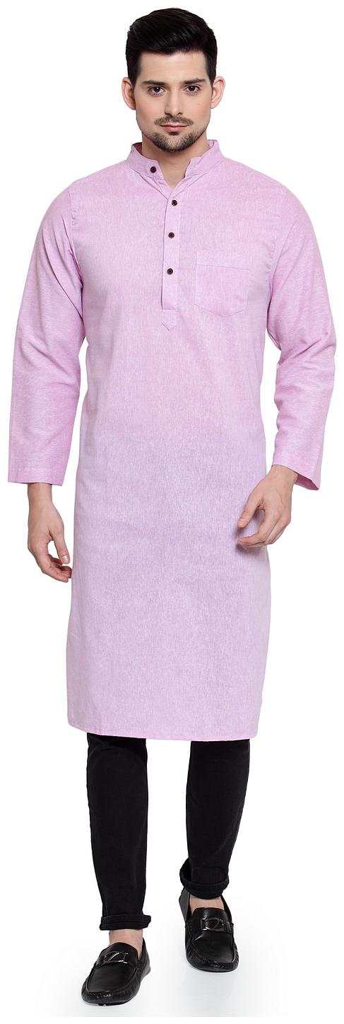 

Enchanted Drapes Men Purple Regular Fit Kurta
