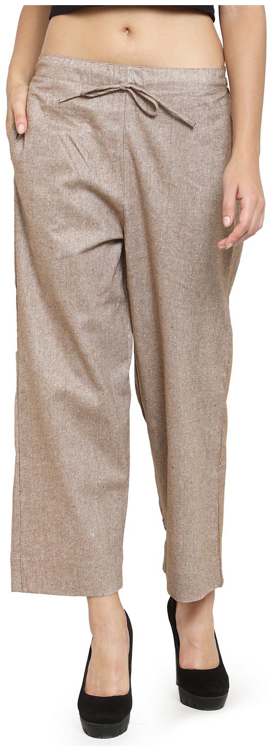 

Enchanted Drapes Women Cotton Solid Brown pants