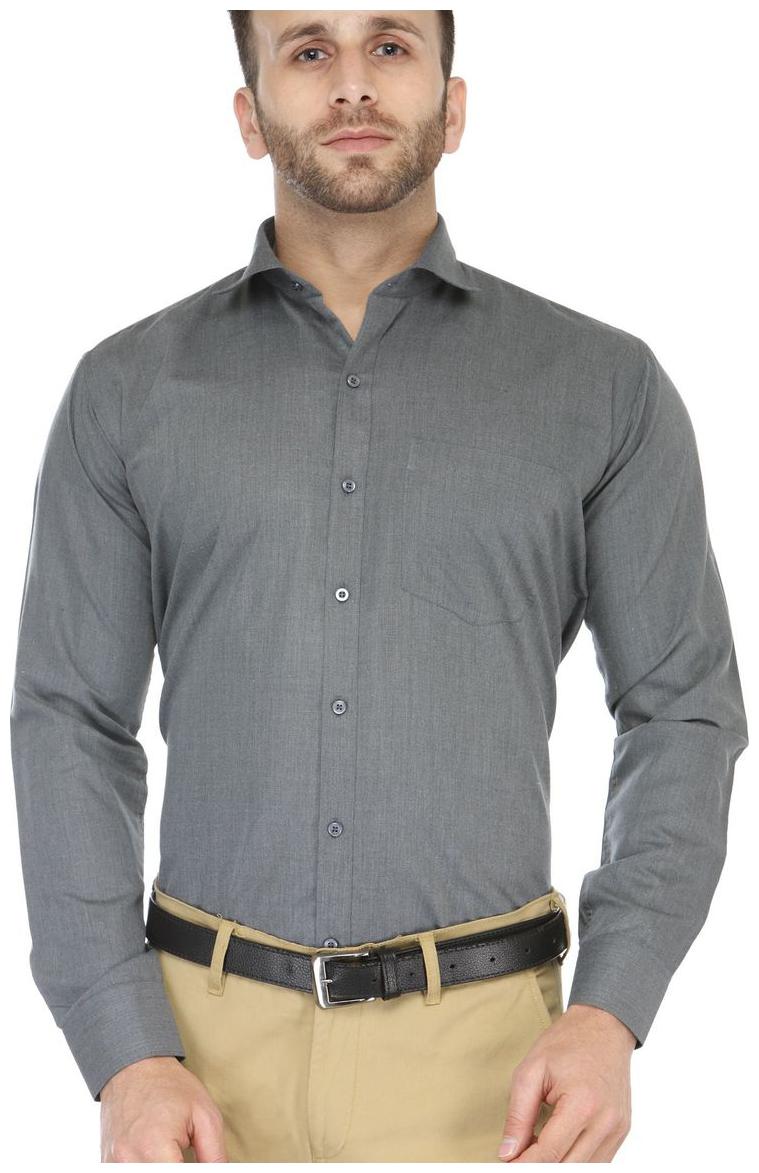 

Enchanted Drapes Men Regular fit Formal Shirt - Grey