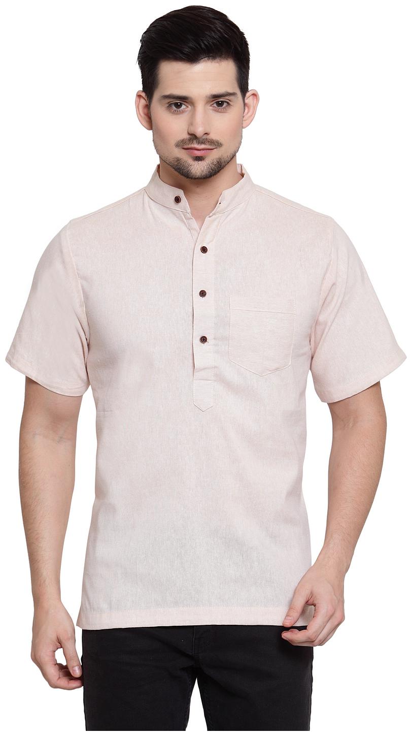 

Enchanted Drapes Men Beige Regular Fit Kurta