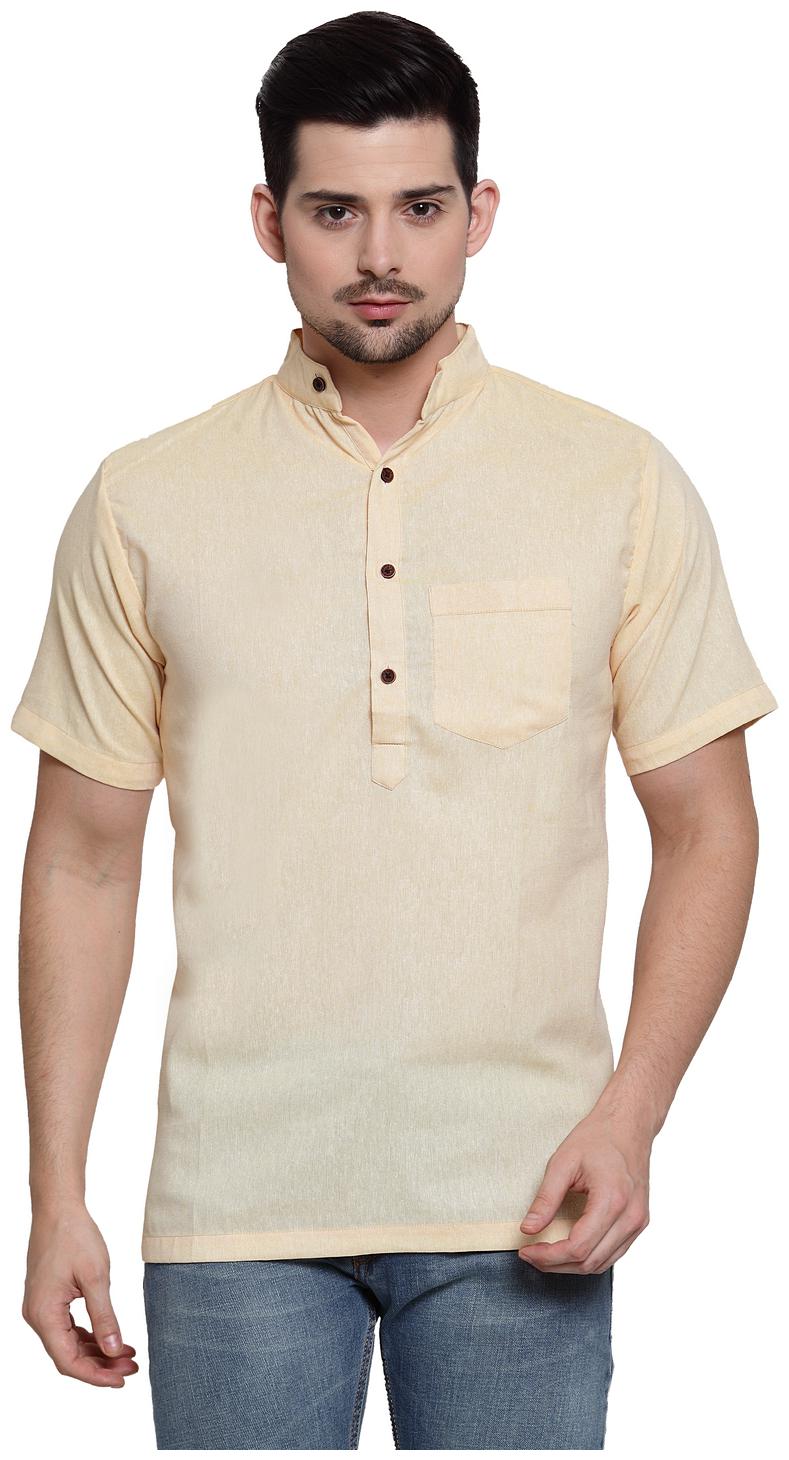

Enchanted Drapes Men Yellow Regular Fit Kurta