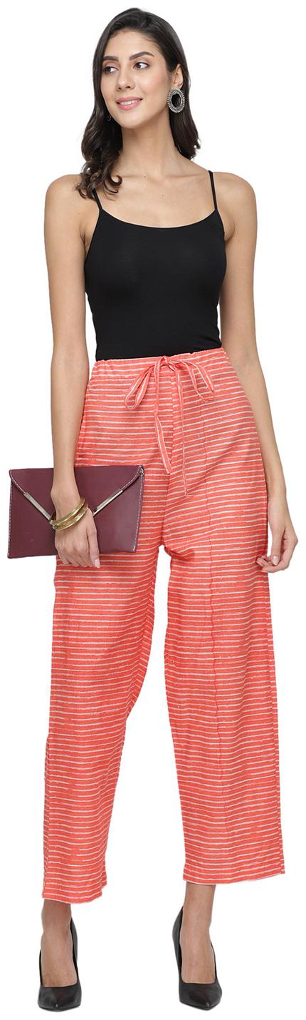 

Enchanted Drapes Women Cotton Striped Orange pants