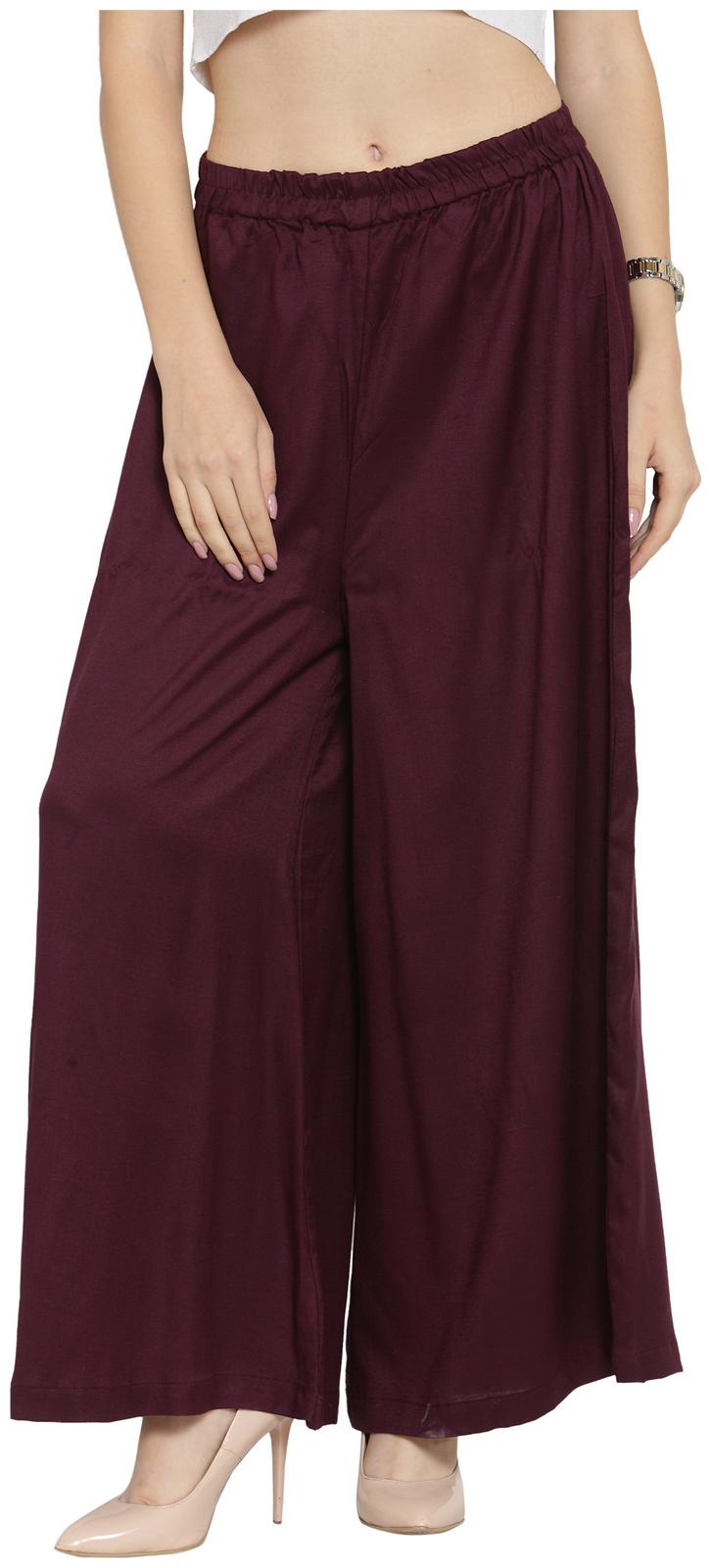 

Enchanted Drapes Purple Rayon Palazzo