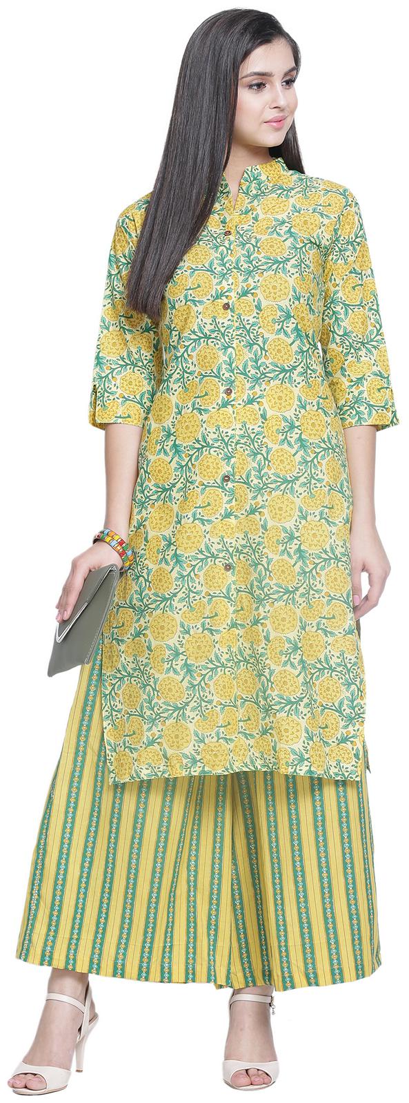 

Enchanted Drapes Women Multi Floral Straight Kurti With Palazzo