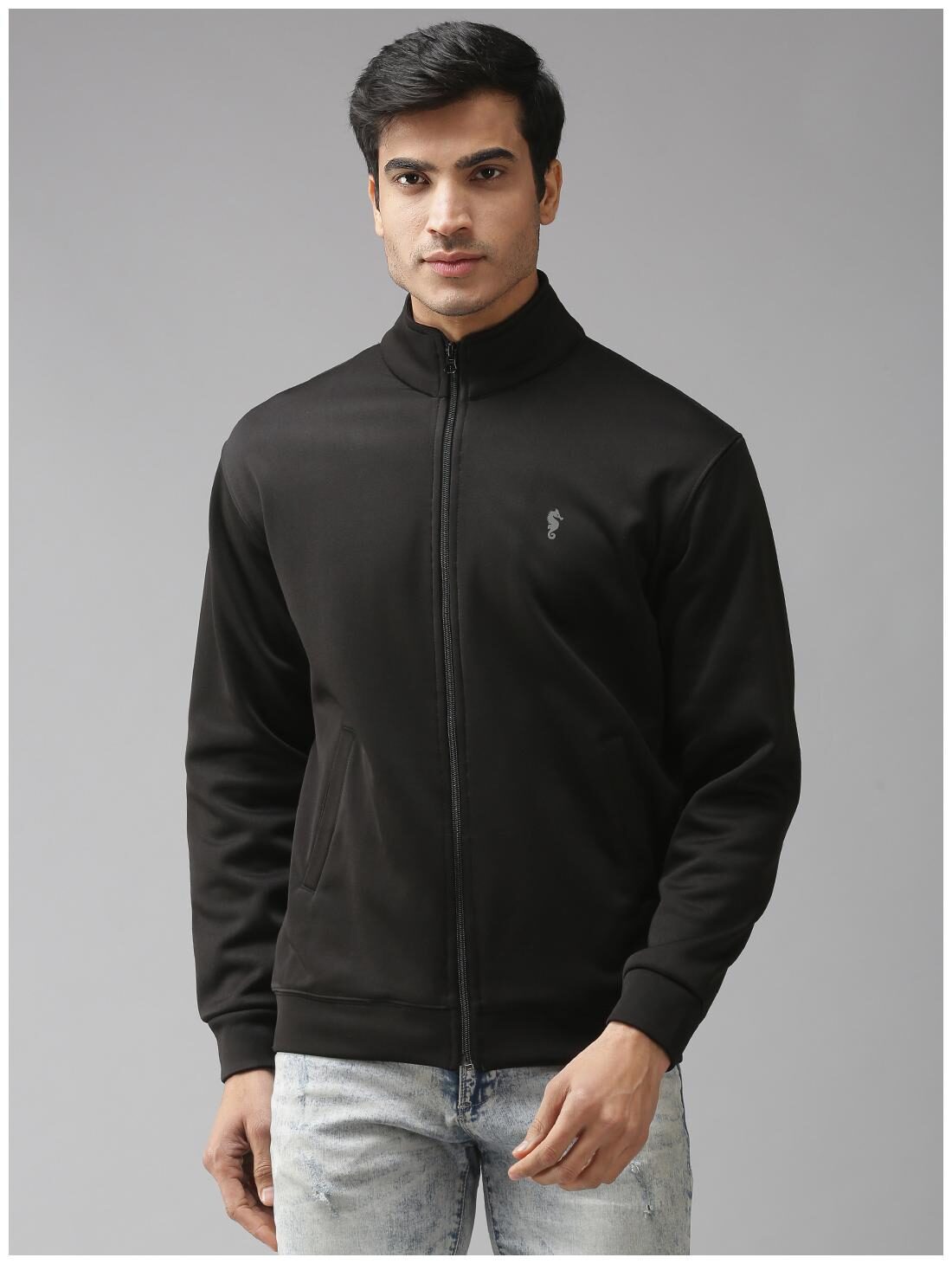 

EPPE Men Black High neck Sweatshirt